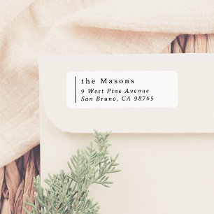 Classic Serif Left-Aligned Return Address
