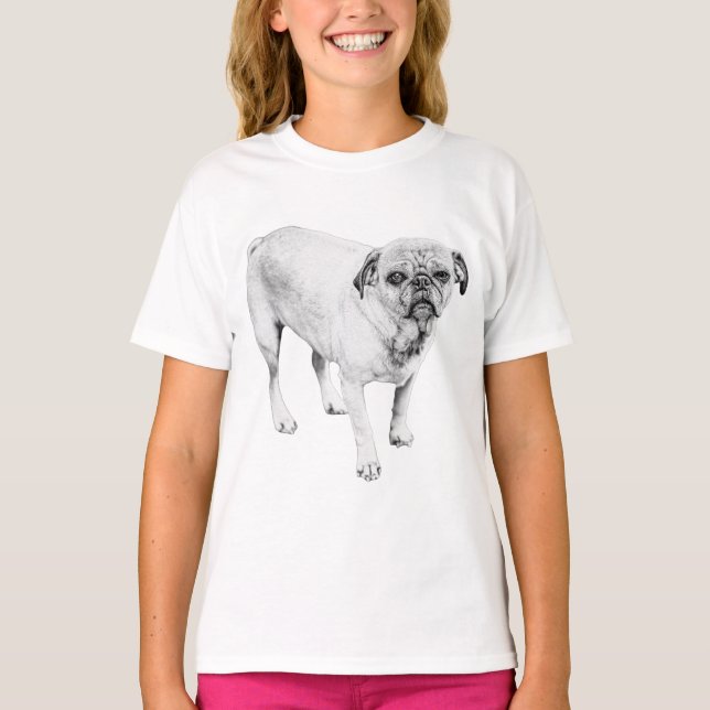 Classic Shaded Dog For Easygoing Everyday Style T-Shirt (Front)