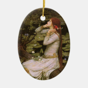 Classic Shakespeare Ophelia Pond Lily Fine Art Ceramic Tree Decoration