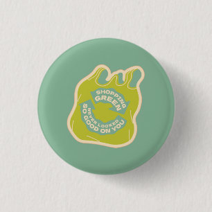 Classic Shopping Green 3 Cm Round Badge