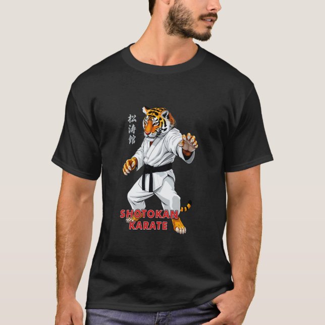 Classic Shotokan Karate Tiger T-Shirt (Front)
