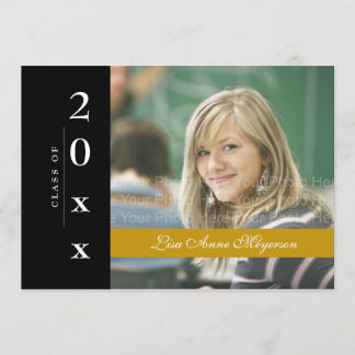 Classic Side Band: Gold & Black Invitation