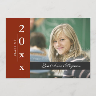 Classic Side Band: Grey & Maroon Invitation