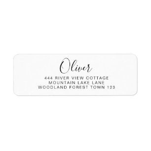 Classic Signature Black White Elegant Plain Simple