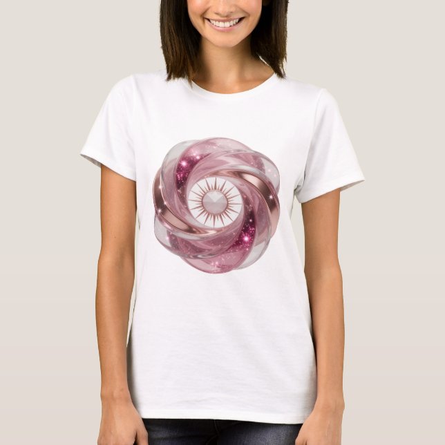 Classic Silver ABSTRACT ART Modern Design T-Shirt (Front)