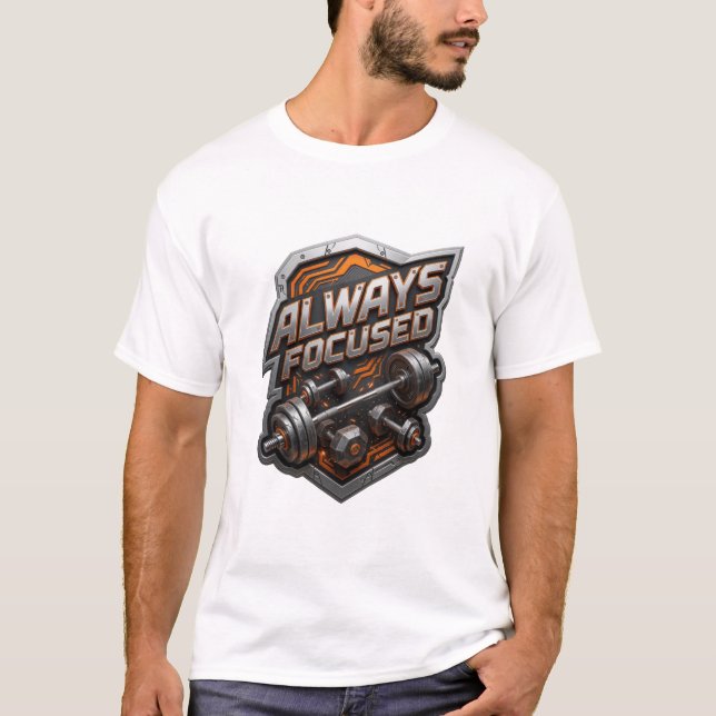 Classic Silver ALWAYS FOCUSED Statement Tee (Front)