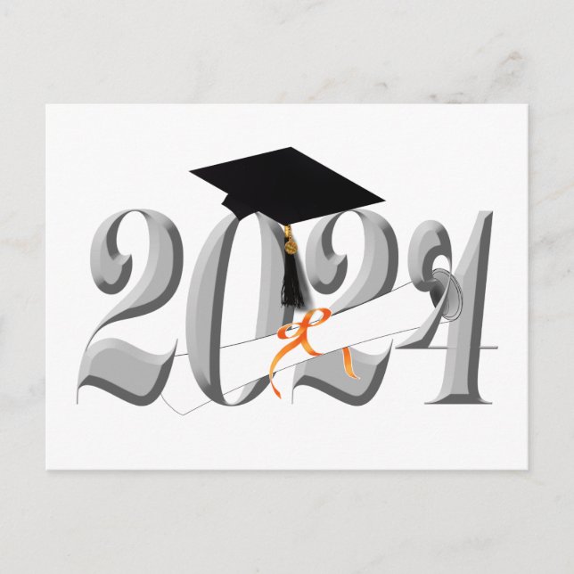 Classic Silver Class of 2024 Alumni Postcard (Front)
