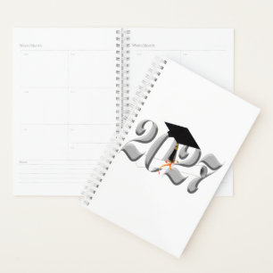 Classic Silver Class of 2027 Graduation Planner