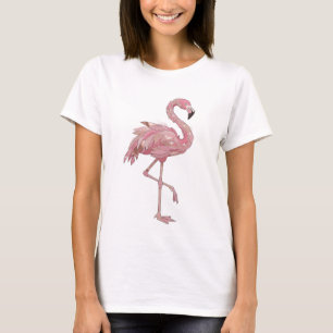 Classic Silver FLAMINGO Modern Design T-Shirt