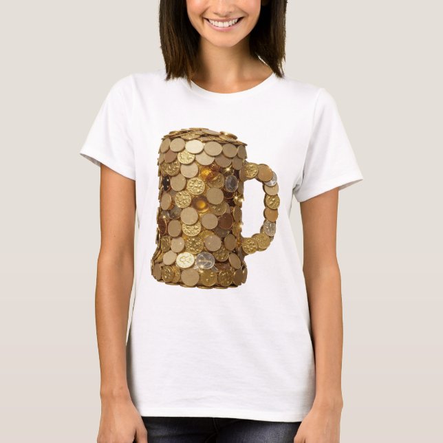 Classic Silver GILDED TREASURE Graphic Design T-Shirt (Front)