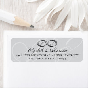 Classic Silver Infinity Hand Clasp Wedding Address