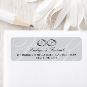 Classic Silver Infinity Hand Clasp Wedding Address