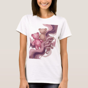 Classic Silver UNDECORATED 3D Text Art T-Shirt