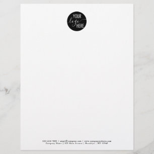 Classic Simple Basic Logo Company Corporate Custom Letterhead