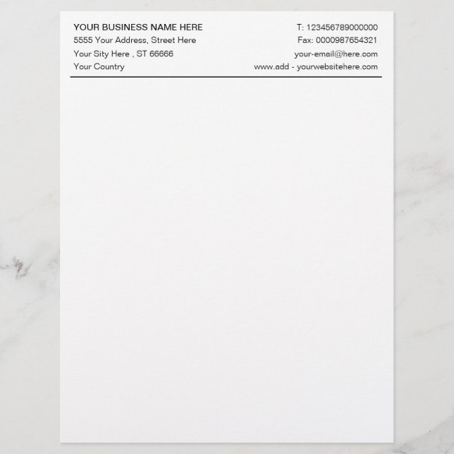 Classic Simple Business Office Letterhead and Logo (Front)