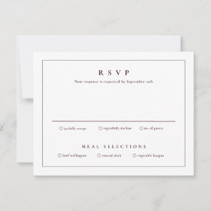 Classic Simple Clean Elegant Wedding Invitation