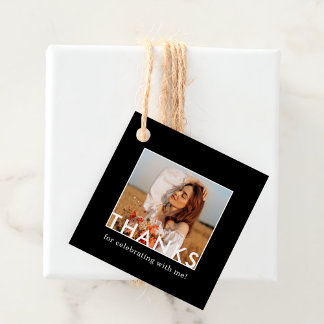 Classic Simple Custom Photo Favour Tags
