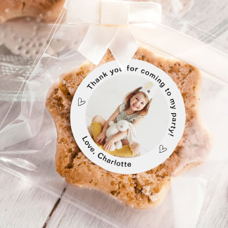 Classic Simple Custom Photo Round Sticker