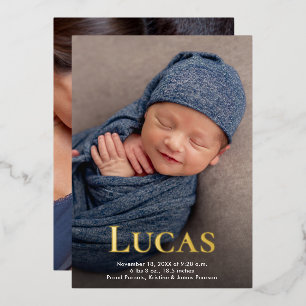 Classic simple Custom Photos Elegant Baby Name