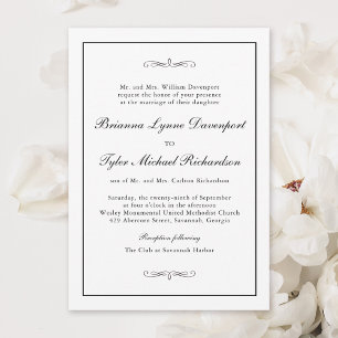 Classic Simple Elegance Wedding Invitation