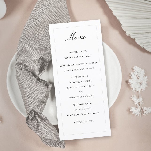 Classic Simple Elegance Wedding Menu (Creator Uploaded)