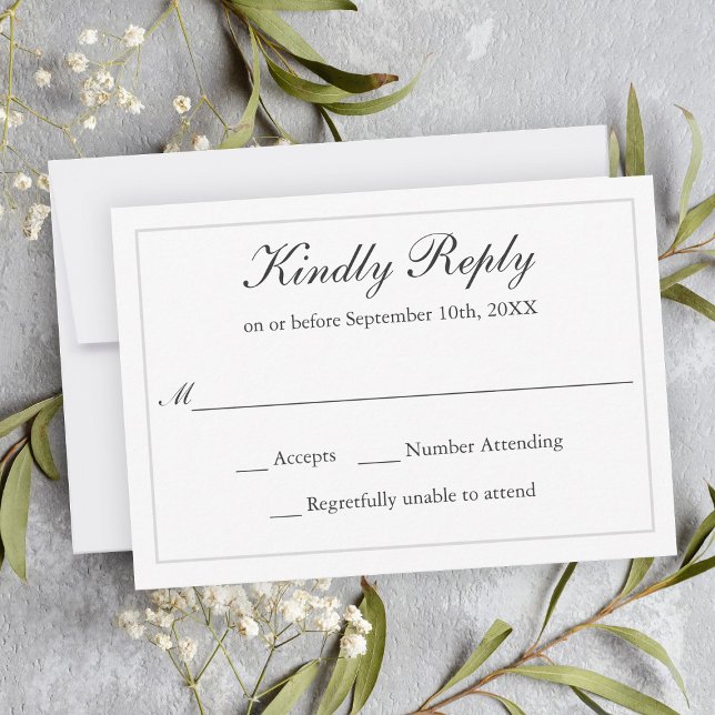 Classic Simple Elegance Wedding RSVP (Creator Uploaded)