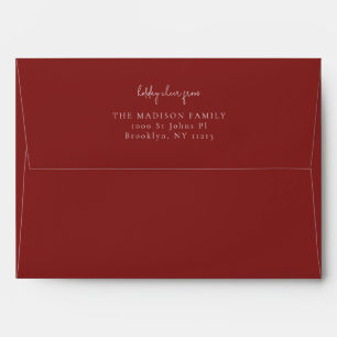 Classic simple Falu red  Envelope