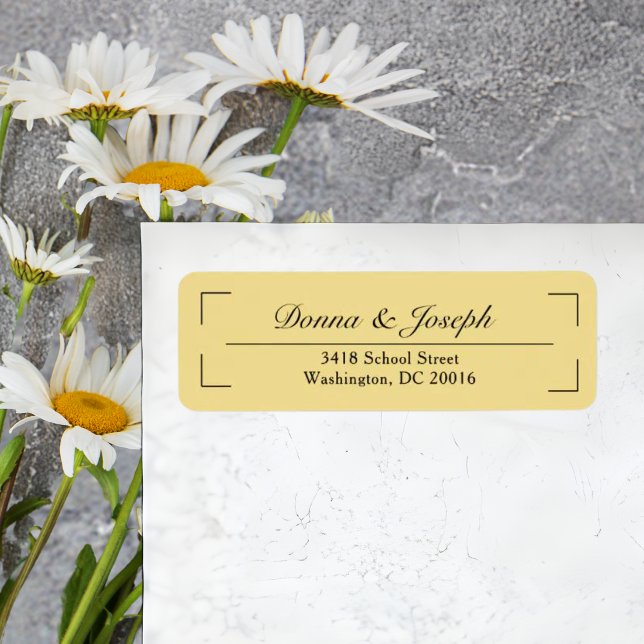 Classic Simple Faux Gold Wedding Return Address (Creator Uploaded)