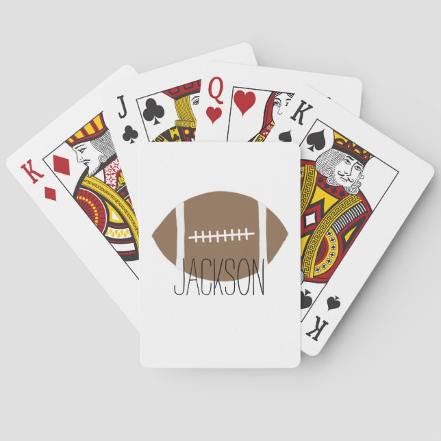 Classic Simple Football Choose Background Playing Cards (Back)