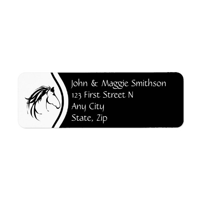 Classic Simple Modern Horse Silhouette Logo (Front)