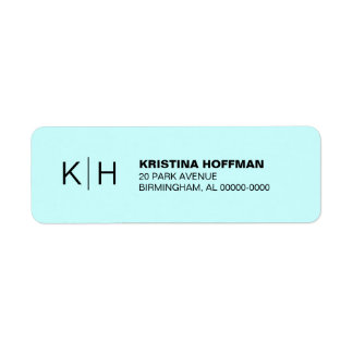 Classic Simple Monogram Return Address