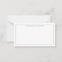 Classic Simple Professional Thin Border Grey Slate