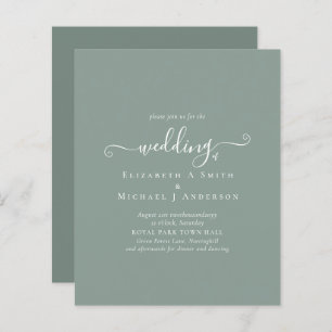 Classic Simple SAGE GREEN Wedding Budget