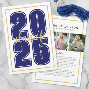 Classic Simple Script Graduate Photo Graduation Announcement