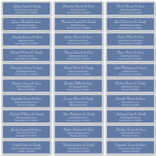 Classic Simple Script Wedding Guest Names Address