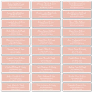 Classic Simple Script Wedding Guest Names Address