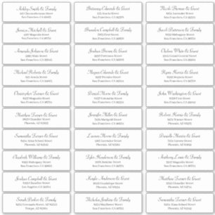 Classic Simple Script Wedding Guest Names Address
