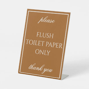 Classic Simple Sienna Bathroom Septic Counter Sign