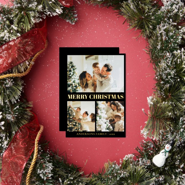 Classic Simple Typography Black Christmas Photo (Insitu)