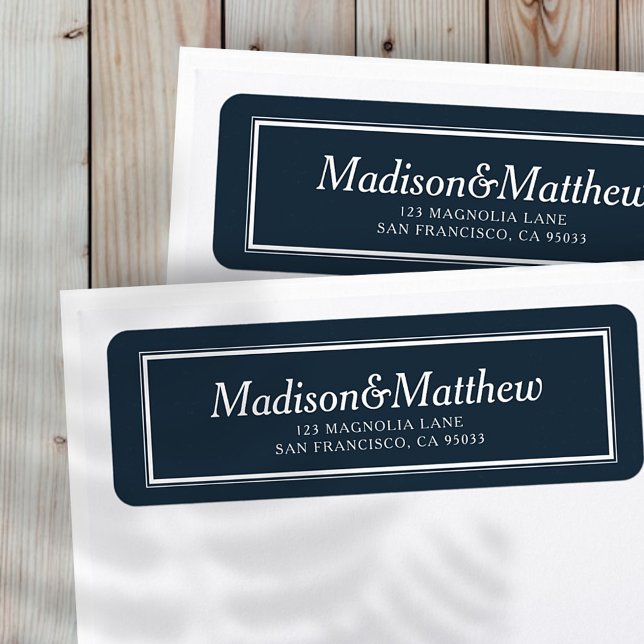 Classic Simple Typography Wedding Return Address (Creator Uploaded)