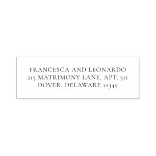 Classic Simple Wedding Return Address Self-inking Stamp