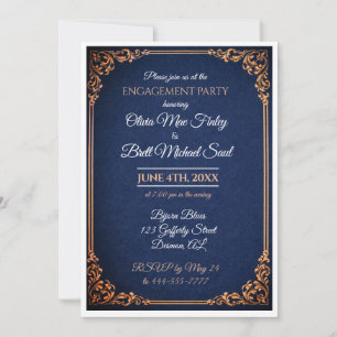 Classic! Simplistic Engagement Party invitation