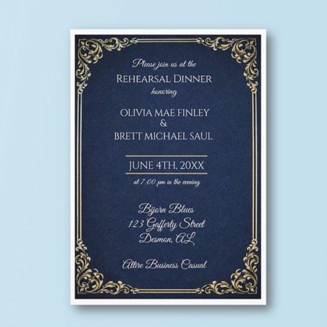 Classic! Simplistic Rehearsal Dinner invitation (Creator Uploaded)