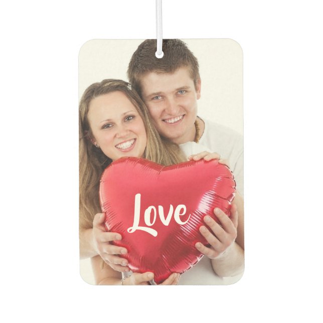 Classic Single Custom Photo Couple Love Car Air Freshener (Front)