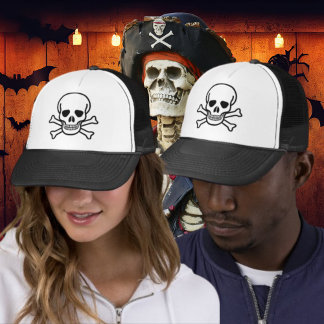 Classic Skull and Crossbones Pirate Trucker Hat