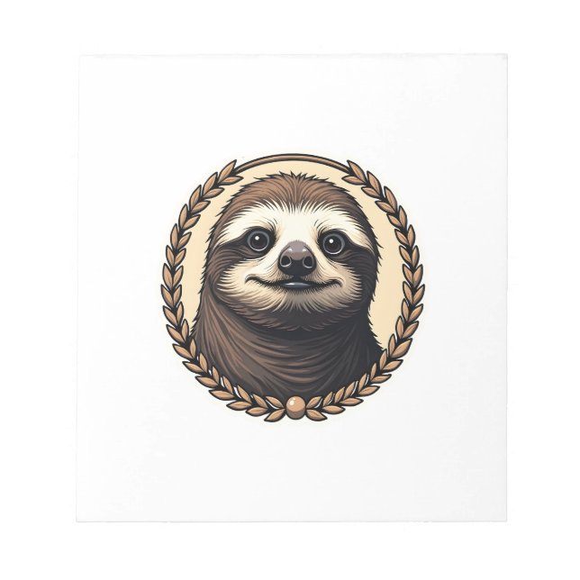 Classic Sloth Engraving Nature Shirt (1) Notepad (Front)