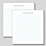 Classic Small Blue Lines Notepad<br><div class="desc">This horizontal blue lines notepad is simple and classic. It's perfect for personal,  office or school use.</div>