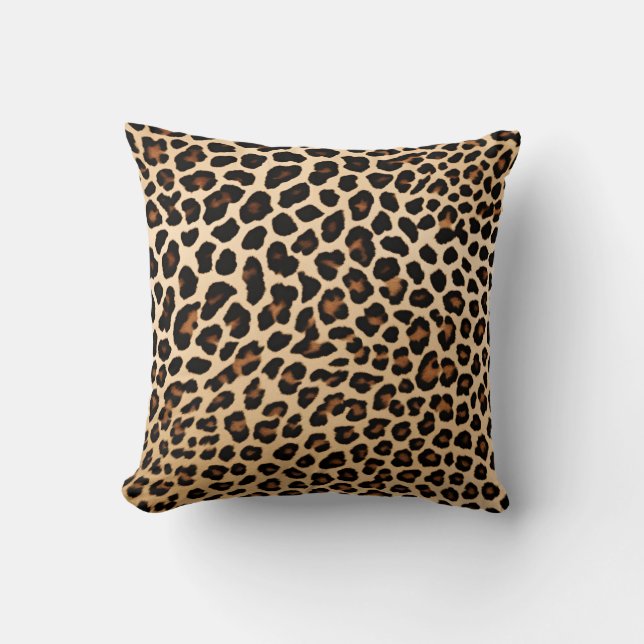 Classic Small Leopard Print  Cushion (Front)