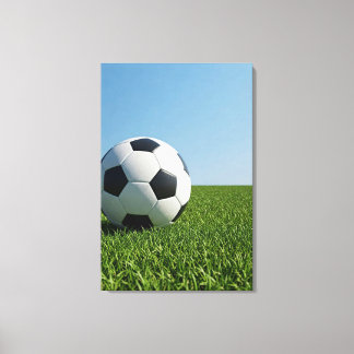 Classic Soccer Ball Field View Canvas Print