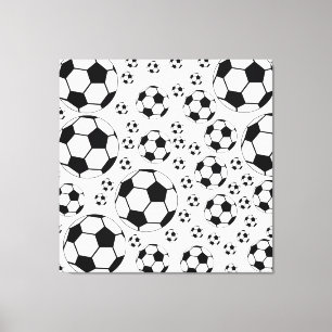 Classic Soccer Ball Graphic Traditional Sports Fan Canvas Print
